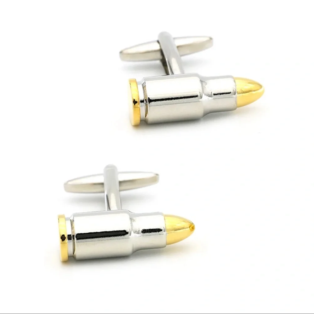 $7 BULLET CUFFLINKS. NEW. $7 IF BUNDLED - Picture 1 of 7